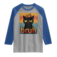 67 Six Seven Bruh Cat Meme Raglan Shirt Cute Black Cat Funny Saying - Wonder Print Shop