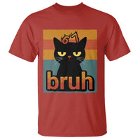 67 Six Seven Bruh Cat Meme T Shirt Cute Black Cat Funny Saying - Wonder Print Shop