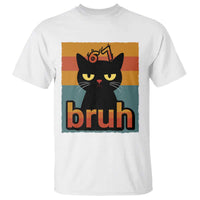 67 Six Seven Bruh Cat Meme T Shirt Cute Black Cat Funny Saying - Wonder Print Shop