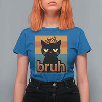 67 Six Seven Bruh Cat Meme T Shirt For Women Cute Black Cat Funny Saying - Wonder Print Shop