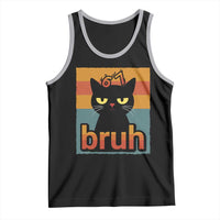 67 Six Seven Bruh Cat Meme Tank Top Cute Black Cat Funny Saying - Wonder Print Shop