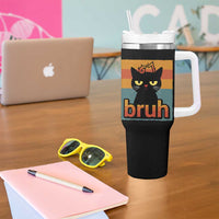 67 Six Seven Bruh Cat Meme Tumbler With Handle Cute Black Cat Funny Saying - Wonder Print Shop