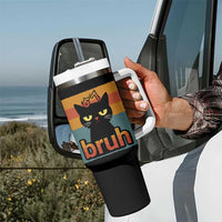 67 Six Seven Bruh Cat Meme Tumbler With Handle Cute Black Cat Funny Saying - Wonder Print Shop