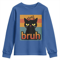 67 Six Seven Bruh Cat Meme Youth Sweatshirt Cute Black Cat Funny Saying - Wonder Print Shop