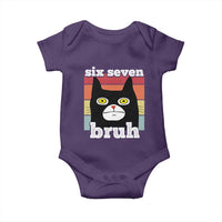 67 Bruh Meme Baby Onesie Funny Six Seven Black Cat - Wonder Print Shop