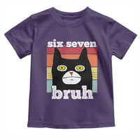 67 Bruh Meme Toddler T Shirt Funny Six Seven Black Cat - Wonder Print Shop