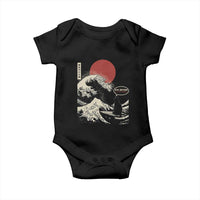 67 Six Seven Bruh Meme Baby Onesie Funny Japanese Black Cat Surfing The Great Wave Kanagawa - Wonder Print Shop