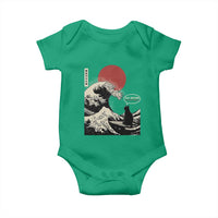 67 Six Seven Bruh Meme Baby Onesie Funny Japanese Black Cat Surfing The Great Wave Kanagawa - Wonder Print Shop
