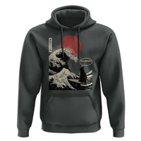 67 Six Seven Bruh Meme Hoodie Funny Japanese Black Cat Surfing The Great Wave Kanagawa - Wonder Print Shop