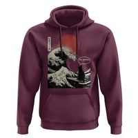 67 Six Seven Bruh Meme Hoodie Funny Japanese Black Cat Surfing The Great Wave Kanagawa - Wonder Print Shop