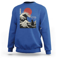 67 Six Seven Bruh Meme Sweatshirt Funny Japanese Black Cat Surfing The Great Wave Kanagawa - Wonder Print Shop