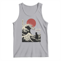 67 Six Seven Bruh Meme Tank Top Funny Japanese Black Cat Surfing The Great Wave Kanagawa - Wonder Print Shop