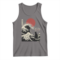 67 Six Seven Bruh Meme Tank Top Funny Japanese Black Cat Surfing The Great Wave Kanagawa - Wonder Print Shop