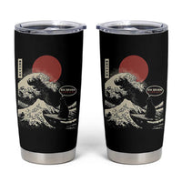 67 Six Seven Bruh Meme Tumbler Cup Funny Japanese Black Cat Surfing The Great Wave Kanagawa - Wonder Print Shop