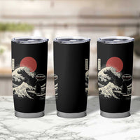67 Six Seven Bruh Meme Tumbler Cup Funny Japanese Black Cat Surfing The Great Wave Kanagawa - Wonder Print Shop
