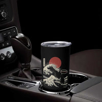 67 Six Seven Bruh Meme Tumbler Cup Funny Japanese Black Cat Surfing The Great Wave Kanagawa - Wonder Print Shop