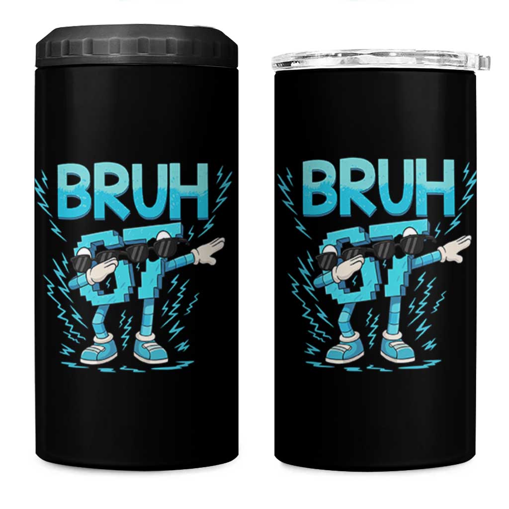 67 Bruh Meme 4 in 1 Can Cooler Tumbler Funny Six Seven Italian Brainrot - Wonder Print Shop