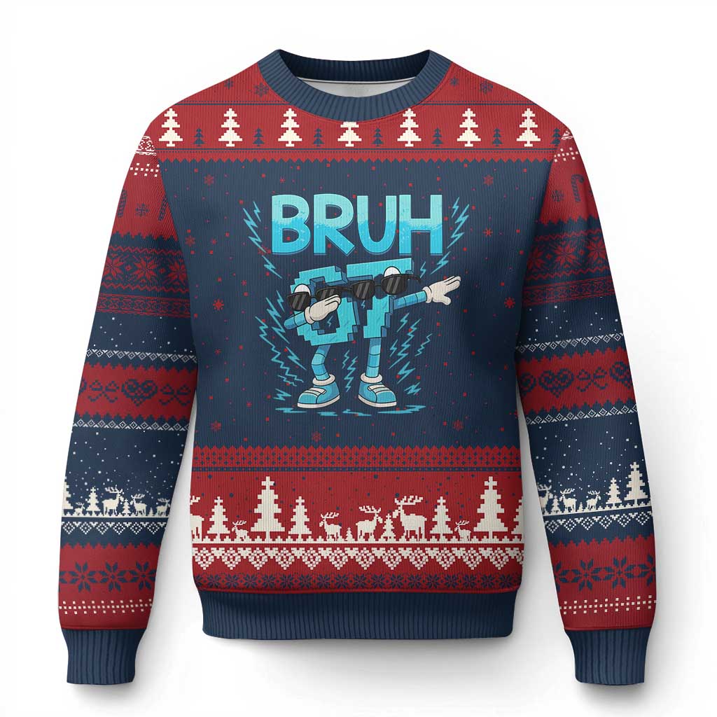 67 Bruh Meme Ugly Christmas Sweater Funny Six Seven Italian Brainrot - Wonder Print Shop