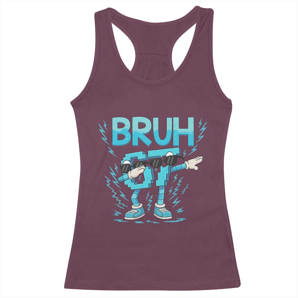 67 Bruh Meme Racerback Tank Top Funny Six Seven Italian Brainrot - Wonder Print Shop