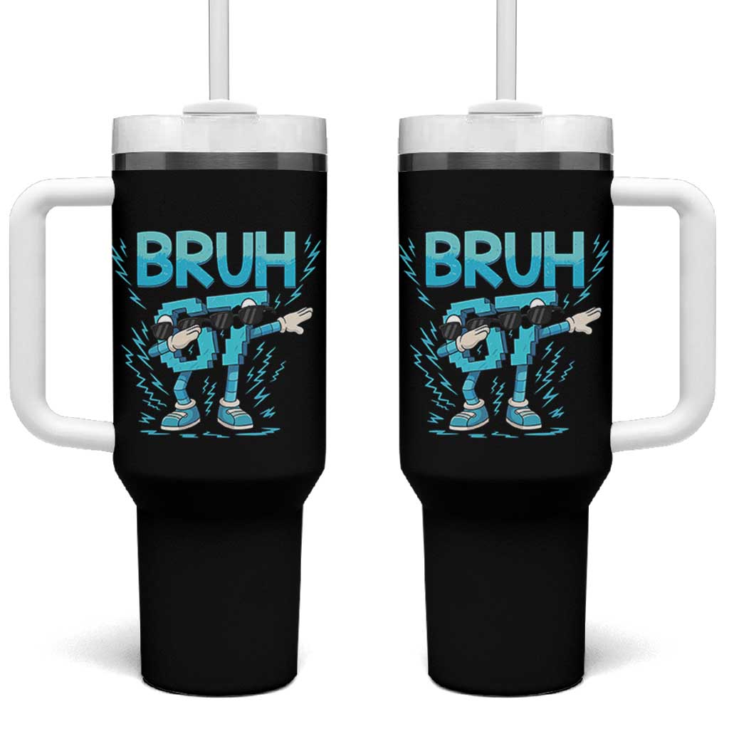 67 Bruh Meme Tumbler With Handle Funny Six Seven Italian Brainrot - Wonder Print Shop