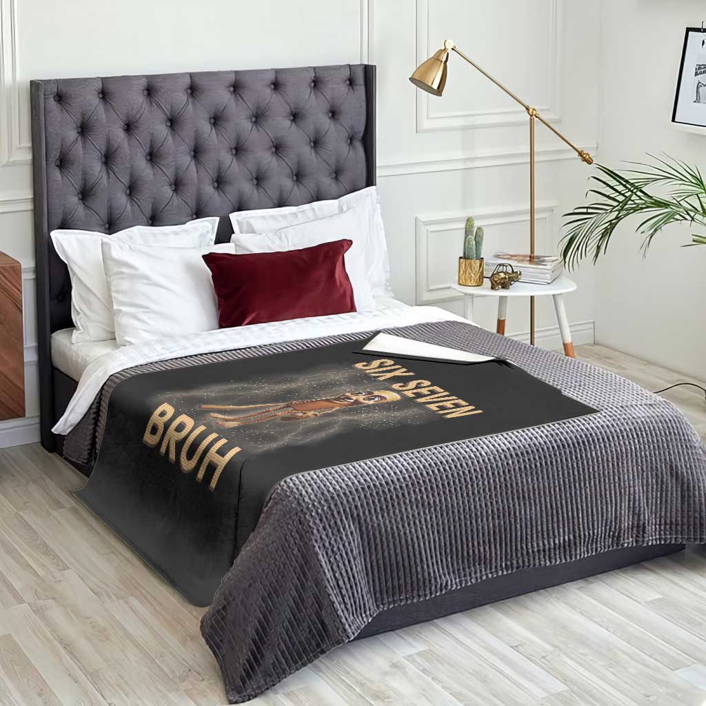 67 Bruh Meme Throw Blanket Funny Six Seven Tung Tung Sahur - Wonder Print Shop