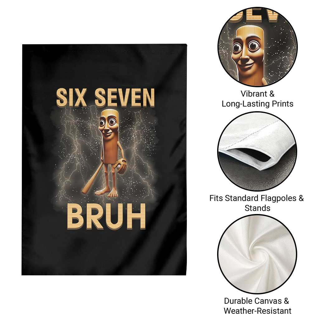 67 Bruh Meme Garden Flag Funny Six Seven Tung Tung Sahur - Wonder Print Shop