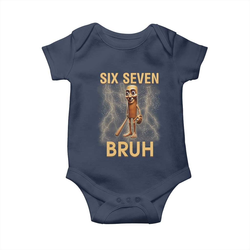 67 Bruh Meme Baby Onesie Funny Six Seven Tung Tung Sahur - Wonder Print Shop