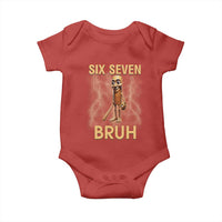 67 Bruh Meme Baby Onesie Funny Six Seven Tung Tung Sahur - Wonder Print Shop