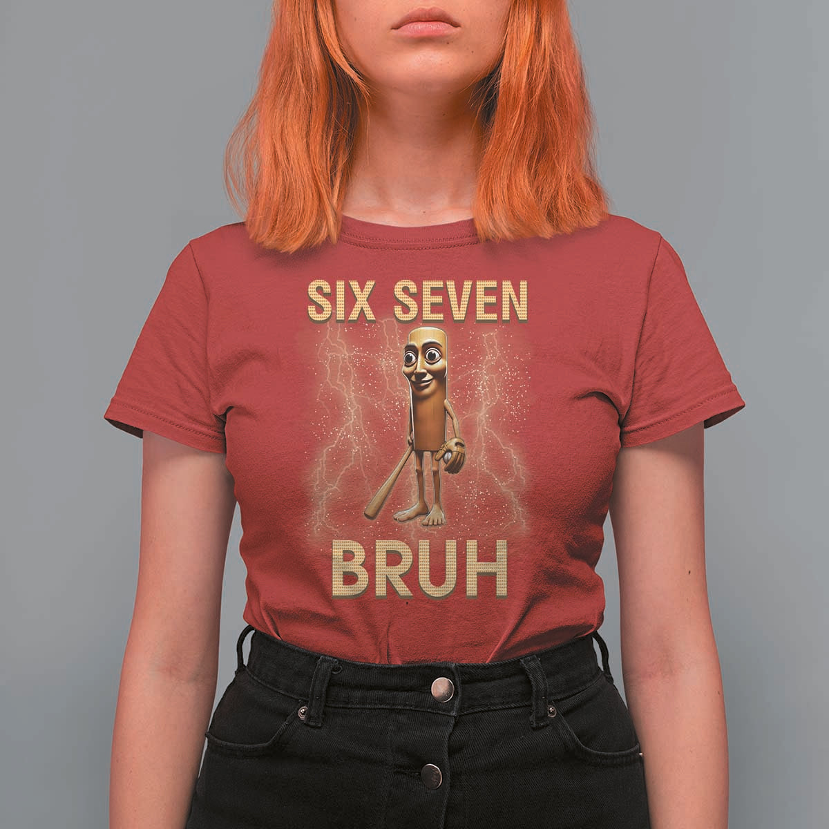 67 Bruh Meme T Shirt For Women Funny Six Seven Tung Tung Sahur - Wonder Print Shop