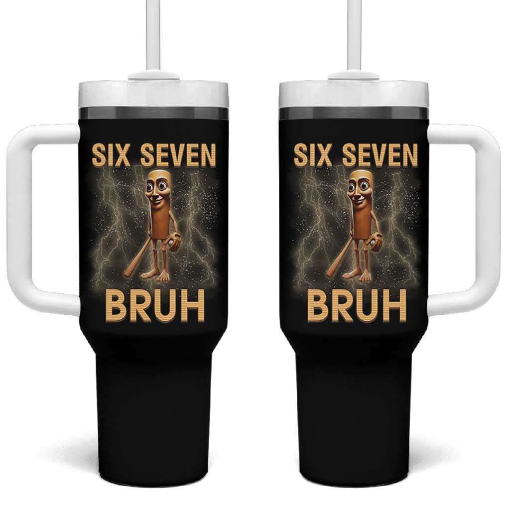 67 Bruh Meme Tumbler With Handle Funny Six Seven Tung Tung Sahur - Wonder Print Shop