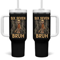 67 Bruh Meme Tumbler With Handle Funny Six Seven Tung Tung Sahur - Wonder Print Shop