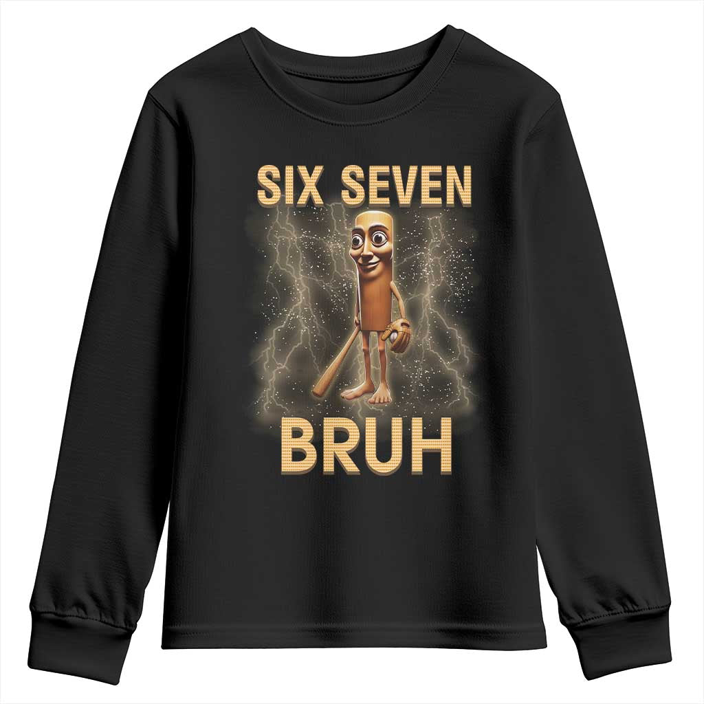 67 Bruh Meme Youth Sweatshirt Funny Six Seven Tung Tung Sahur - Wonder Print Shop
