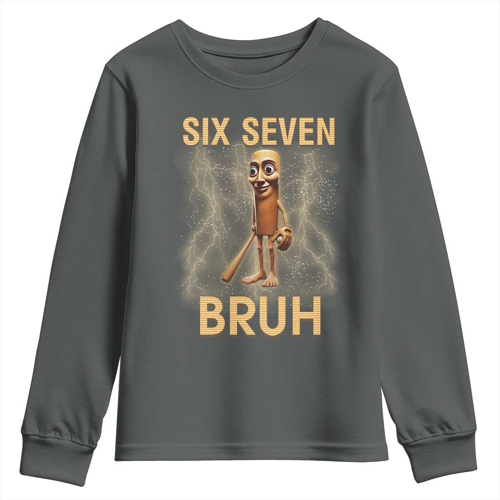 67 Bruh Meme Youth Sweatshirt Funny Six Seven Tung Tung Sahur - Wonder Print Shop