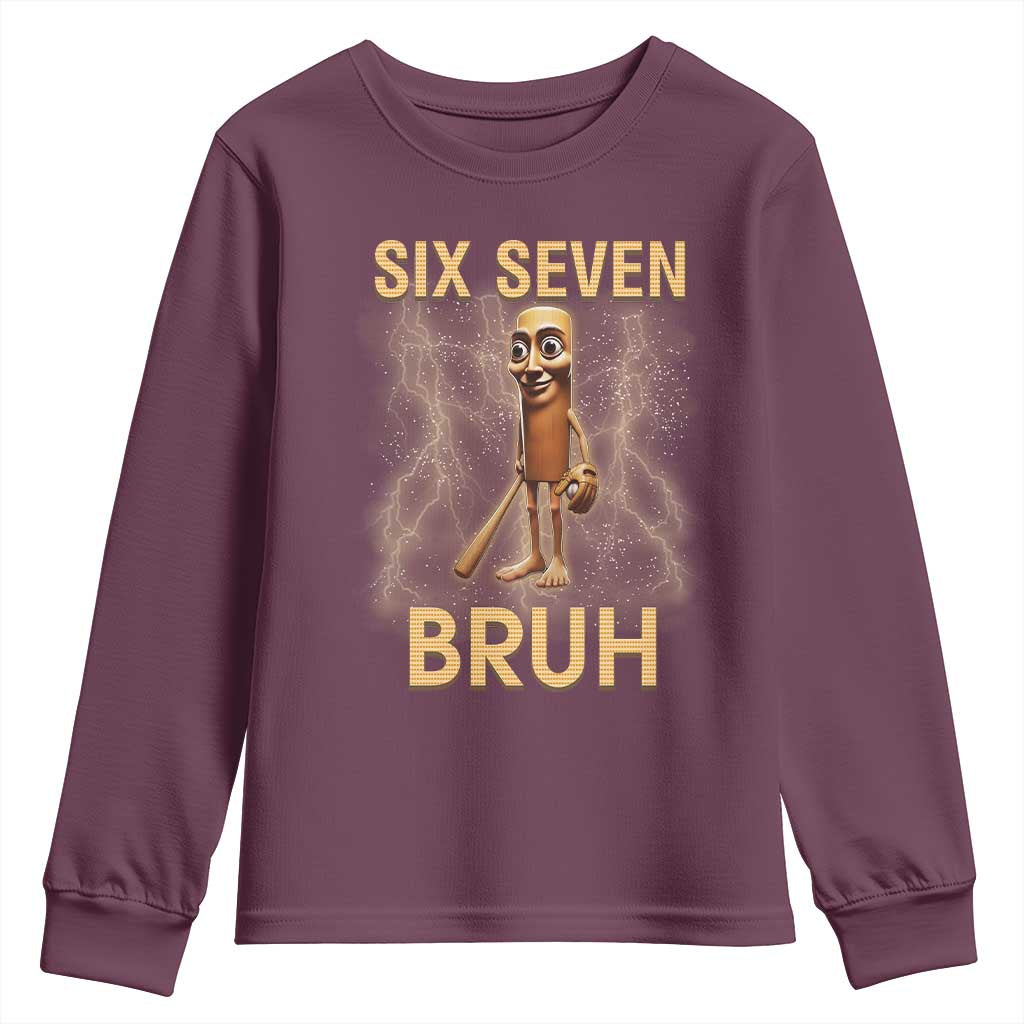 67 Bruh Meme Youth Sweatshirt Funny Six Seven Tung Tung Sahur - Wonder Print Shop
