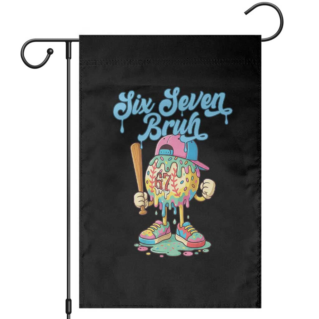 67 Bruh Meme Garden Flag Ice Cream Drip Baseball Sport - Wonder Print Shop