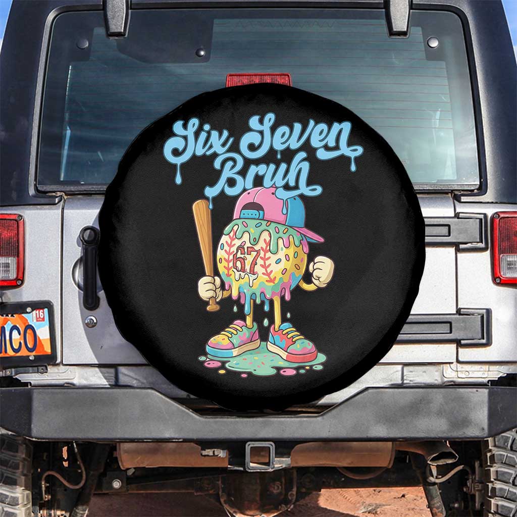 67 Bruh Meme Spare Tire Cover Ice Cream Drip Baseball Sport - Wonder Print Shop