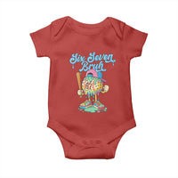 67 Bruh Meme Baby Onesie Ice Cream Drip Baseball Sport - Wonder Print Shop