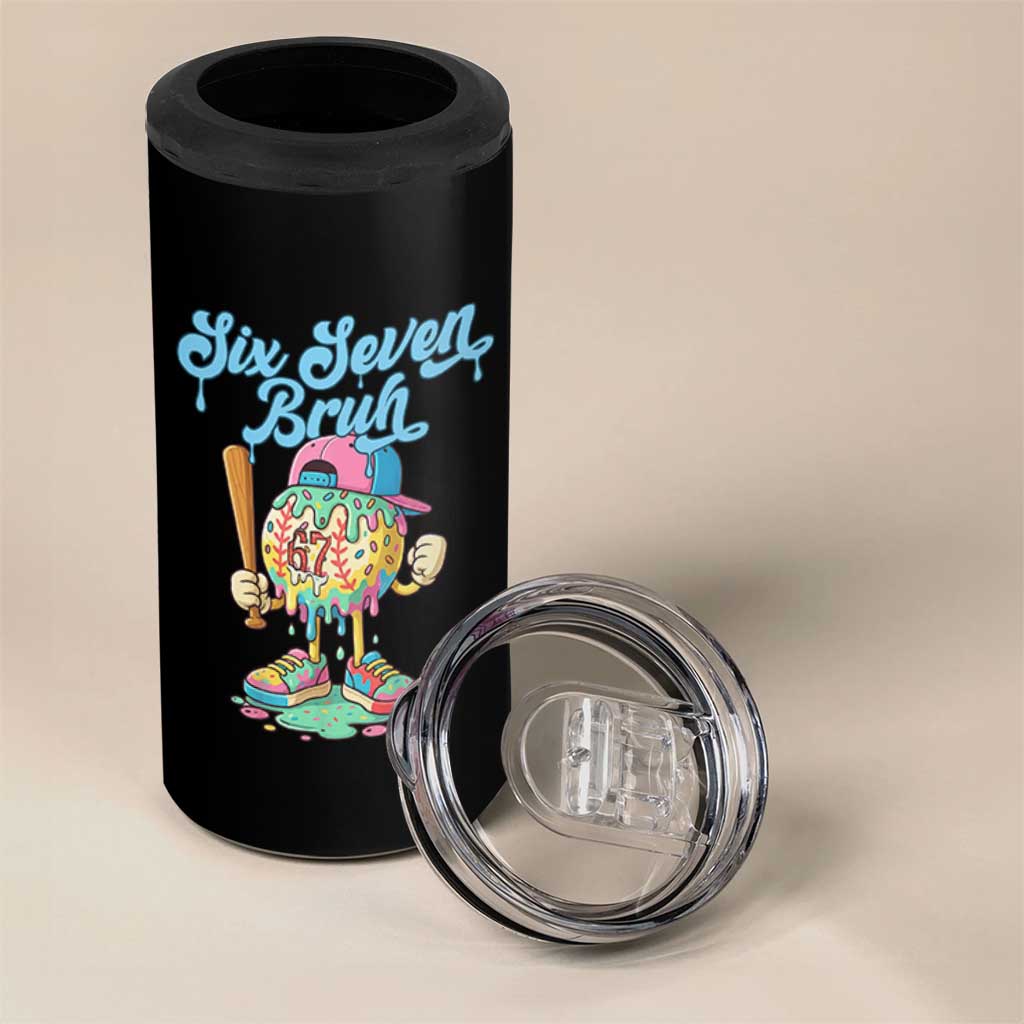 67 Bruh Meme 4 in 1 Can Cooler Tumbler Ice Cream Drip Baseball Sport - Wonder Print Shop