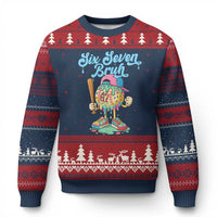 67 Bruh Meme Ugly Christmas Sweater Ice Cream Drip Baseball Sport - Wonder Print Shop