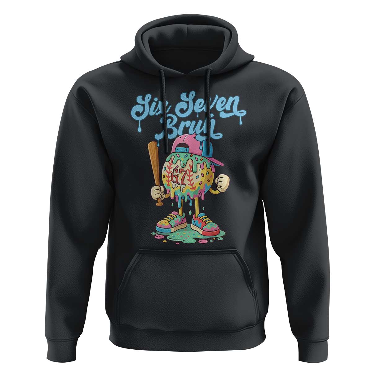 67 Bruh Meme Hoodie Ice Cream Drip Baseball Sport - Wonder Print Shop