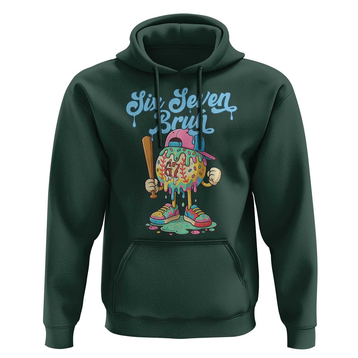 67 Bruh Meme Hoodie Ice Cream Drip Baseball Sport - Wonder Print Shop