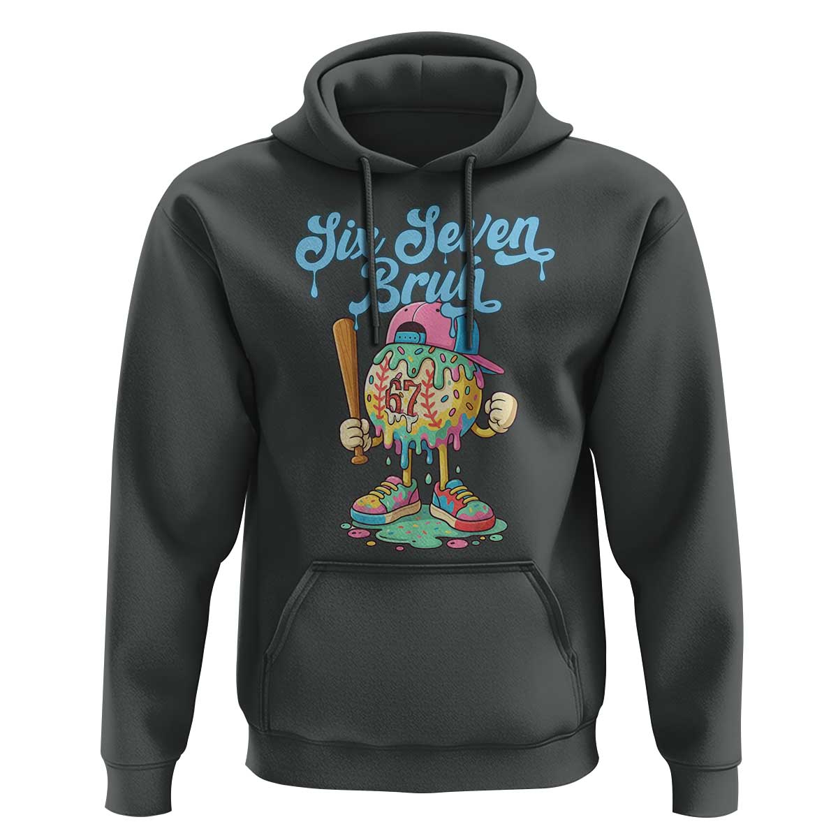 67 Bruh Meme Hoodie Ice Cream Drip Baseball Sport - Wonder Print Shop