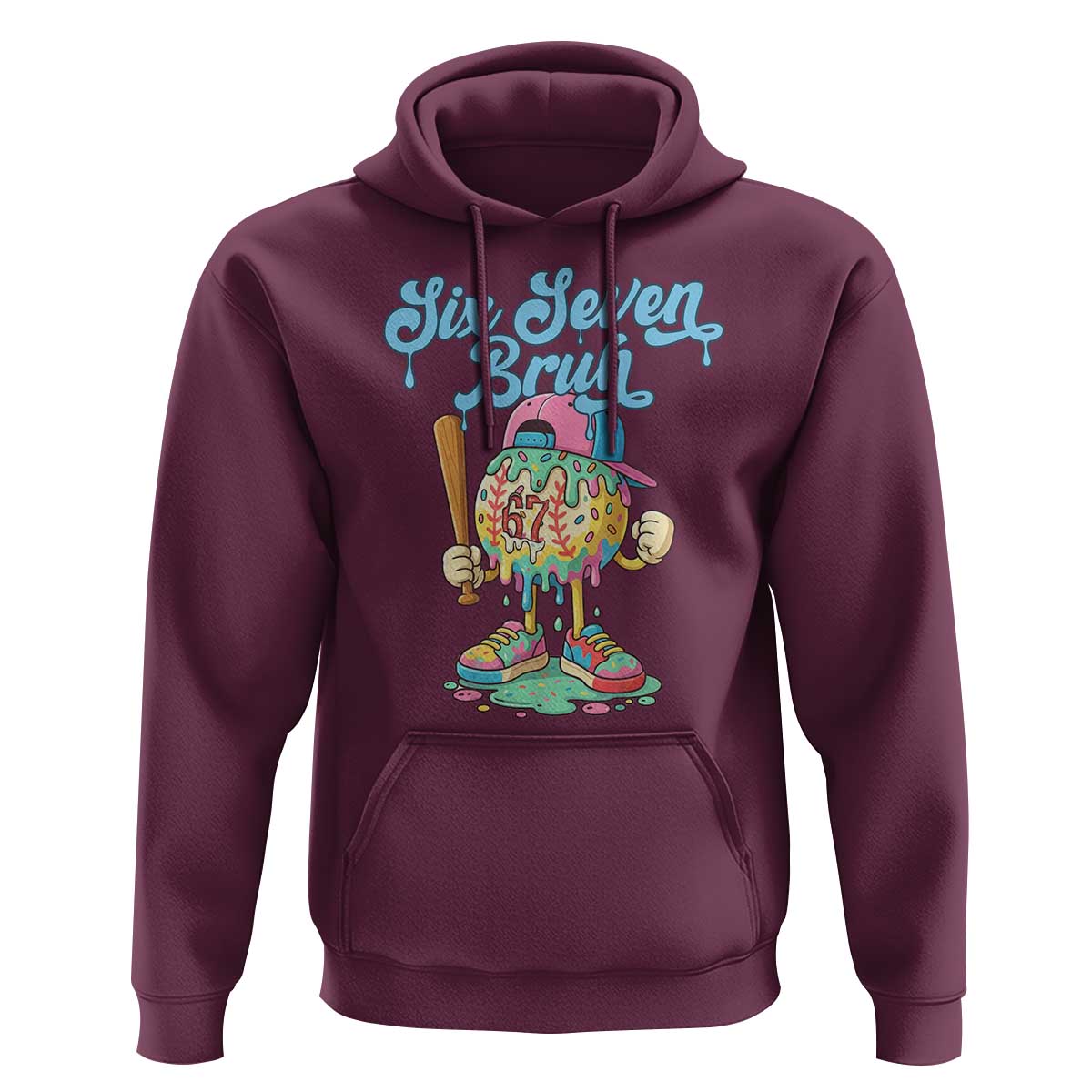 67 Bruh Meme Hoodie Ice Cream Drip Baseball Sport - Wonder Print Shop