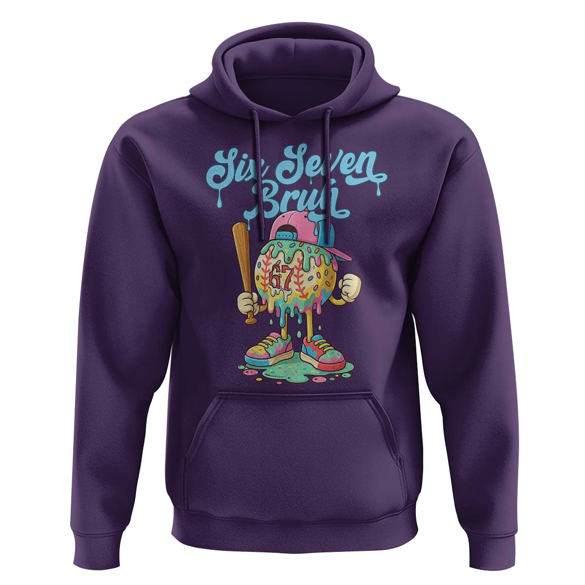 67 Bruh Meme Hoodie Ice Cream Drip Baseball Sport - Wonder Print Shop
