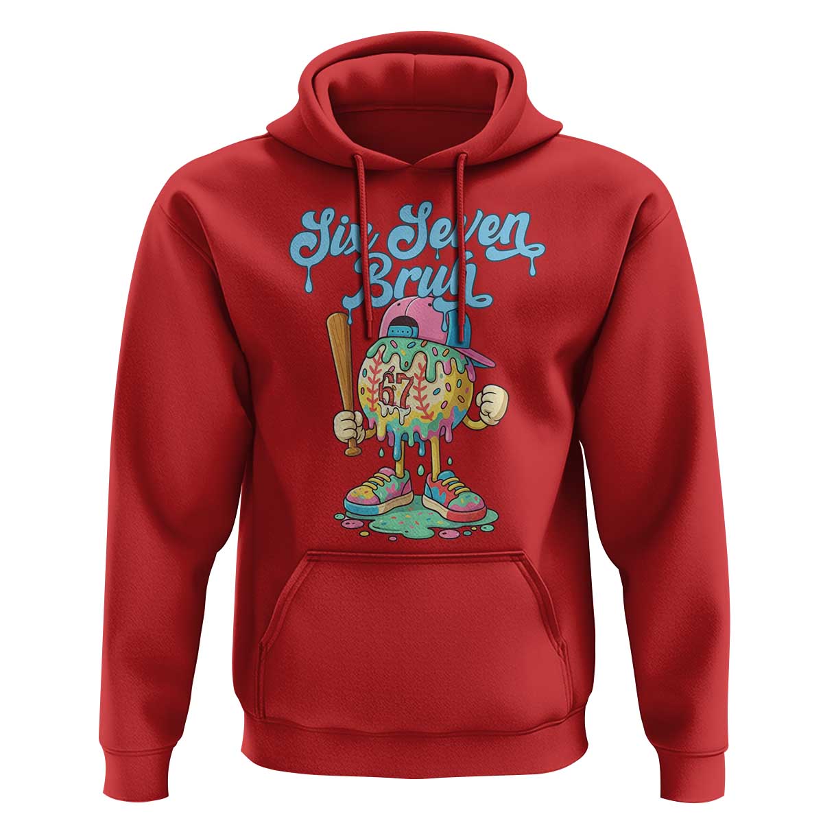 67 Bruh Meme Hoodie Ice Cream Drip Baseball Sport - Wonder Print Shop