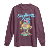 67 Bruh Meme Long Sleeve Shirt Ice Cream Drip Baseball Sport - Wonder Print Shop