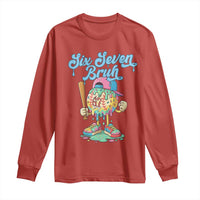 67 Bruh Meme Long Sleeve Shirt Ice Cream Drip Baseball Sport - Wonder Print Shop