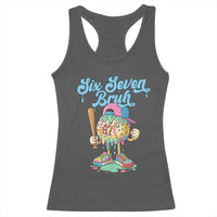 67 Bruh Meme Racerback Tank Top Ice Cream Drip Baseball Sport - Wonder Print Shop