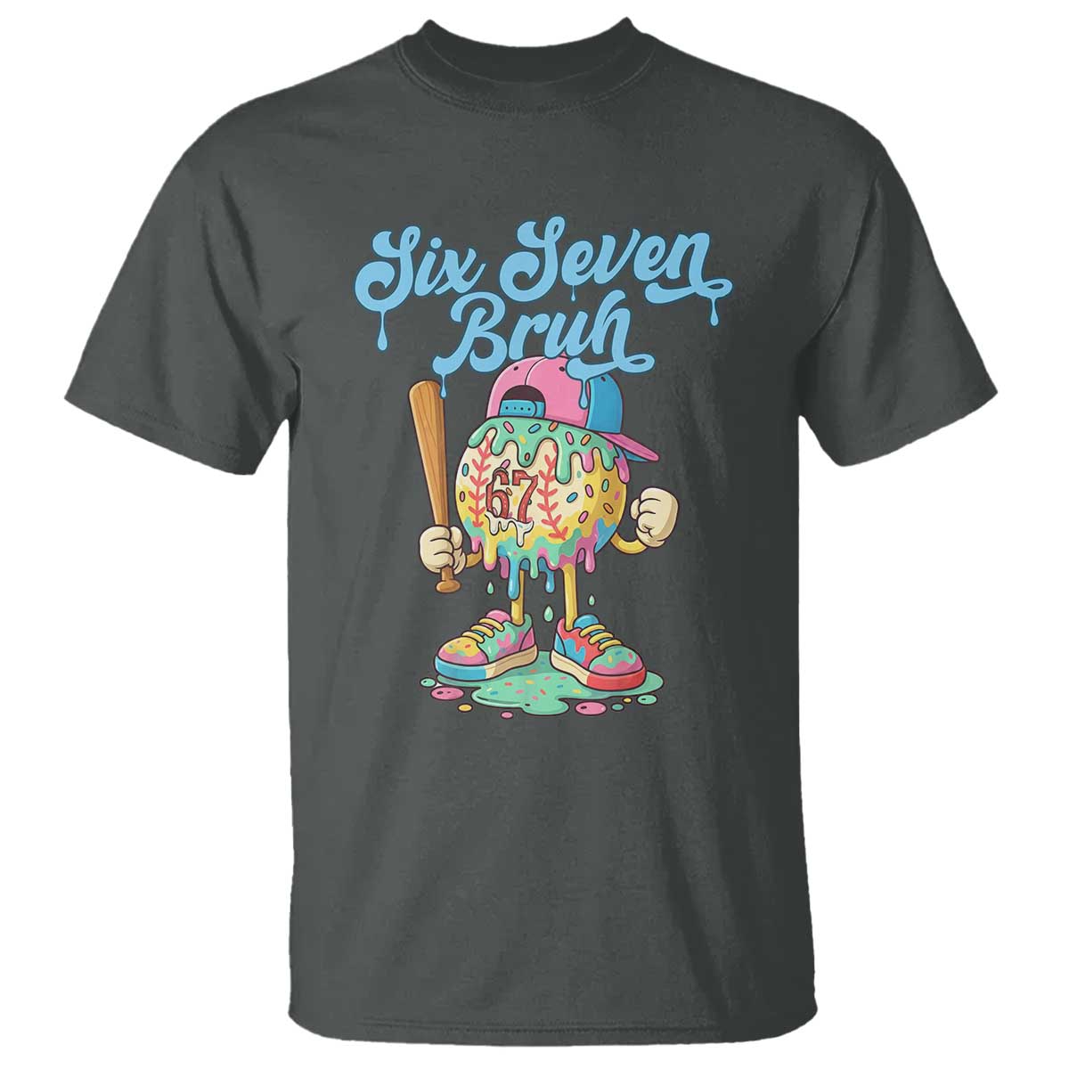 67 Bruh Meme T Shirt Ice Cream Drip Baseball Sport - Wonder Print Shop