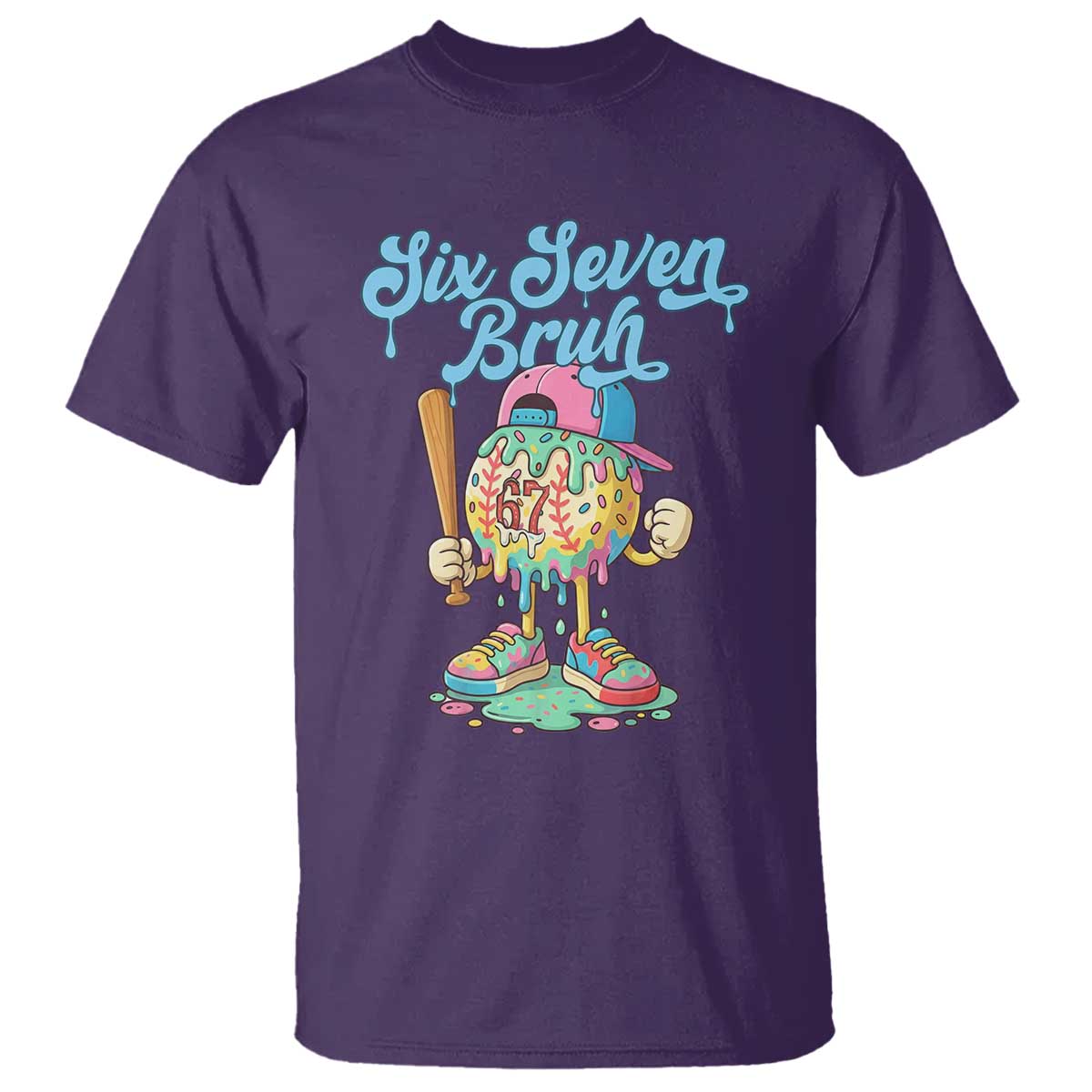 67 Bruh Meme T Shirt Ice Cream Drip Baseball Sport - Wonder Print Shop